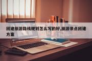 团建旅游路线规划怎么写的好,旅游景点团建方案